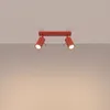 Plafon RING 2 czerwony